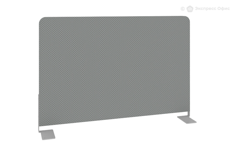  Настольный экран боковой Metal system style Б.ТЭКР-60 Ткань серая/Серый металл/Серый металл - фото товара 1 из 2