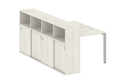 Стол-бенч двойной с опорным шкафом-купе Metal system style БП.РС-СШК-4.1 - фото товара 1 из 3