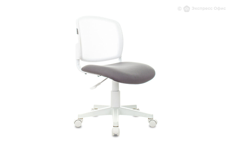  Кресло компьютерное детское CH-W296NX/NEO-GREY Ткань серая NEO /Сетка TW-15 (белая) - фото товара 1 из 3