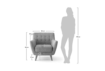 Мягкое кресло Picasso FR 0357 - фото товара 3 из 4