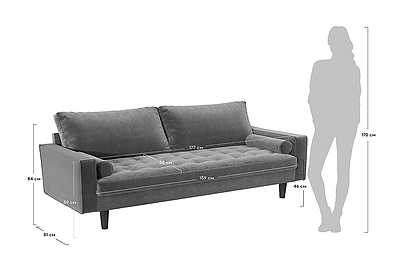 Диван офисный трёхместный Scott FR 0479 - фото товара 8 из 9
