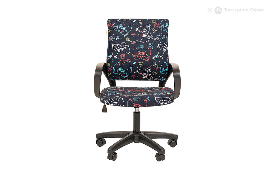  Кресло компьютерное детское Chairman Kids 103 Black LT Ткань велюр Game - фото товара 2 из 2