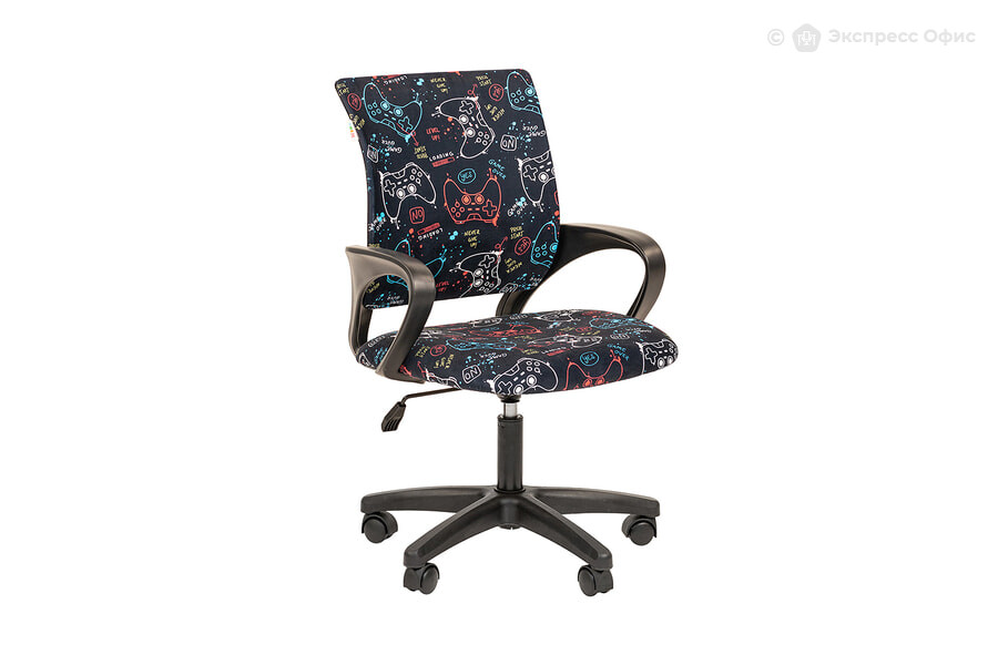  Кресло компьютерное детское Chairman Kids 103 Black LT Ткань велюр Game - фото товара 1 из 2
