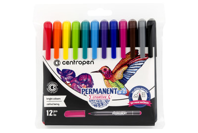 Набор маркеров для декорирования перманентные Centropen Creative 2896 2 мм, 12 штук (6 2896 1201) - фото товара 1 из 1