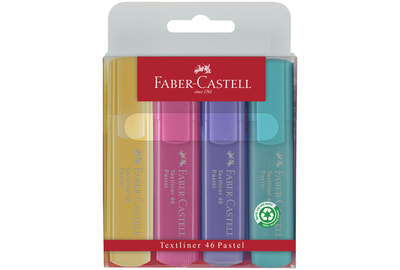 Набор текстовыделителей Faber-Castell 46 Superfluorescent+Pastel 1-5 мм, 4 штуки (154610) - фото товара 1 из 4