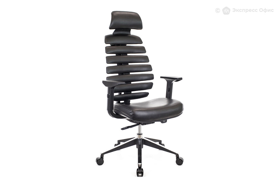  Кресло для руководителя Ergo Black Экокожа черная - фото товара 1 из 3