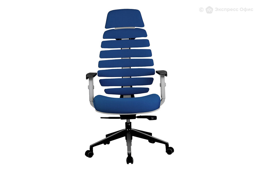  Кресло для руководителя RCH Shark Ткань синяя - фото товара 2 из 3