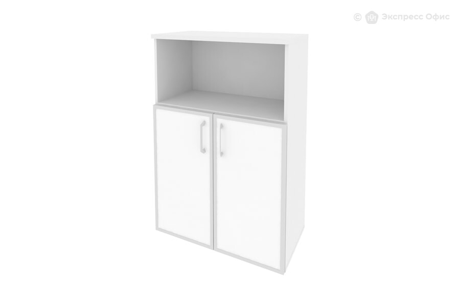  Шкаф для документов средний широкий Onix O.ST-2.2R white Белый бриллиант - фото товара 1 из 3