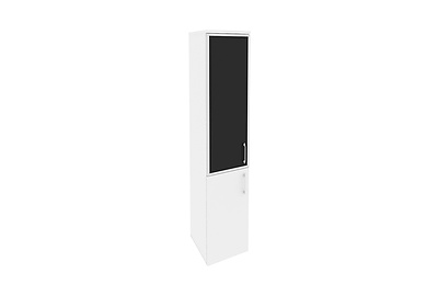 Шкаф для документов высокий узкий левый Onix O.SU-1.2R(L) black - фото товара 1 из 3