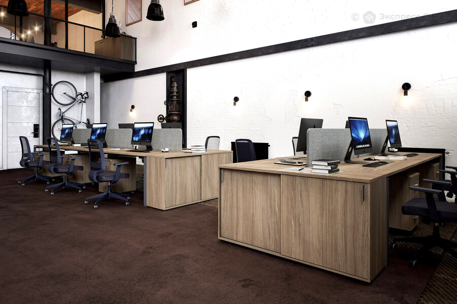 Офисная мебель для персонала Sigma Темный дуб - фото товара 3 из 4