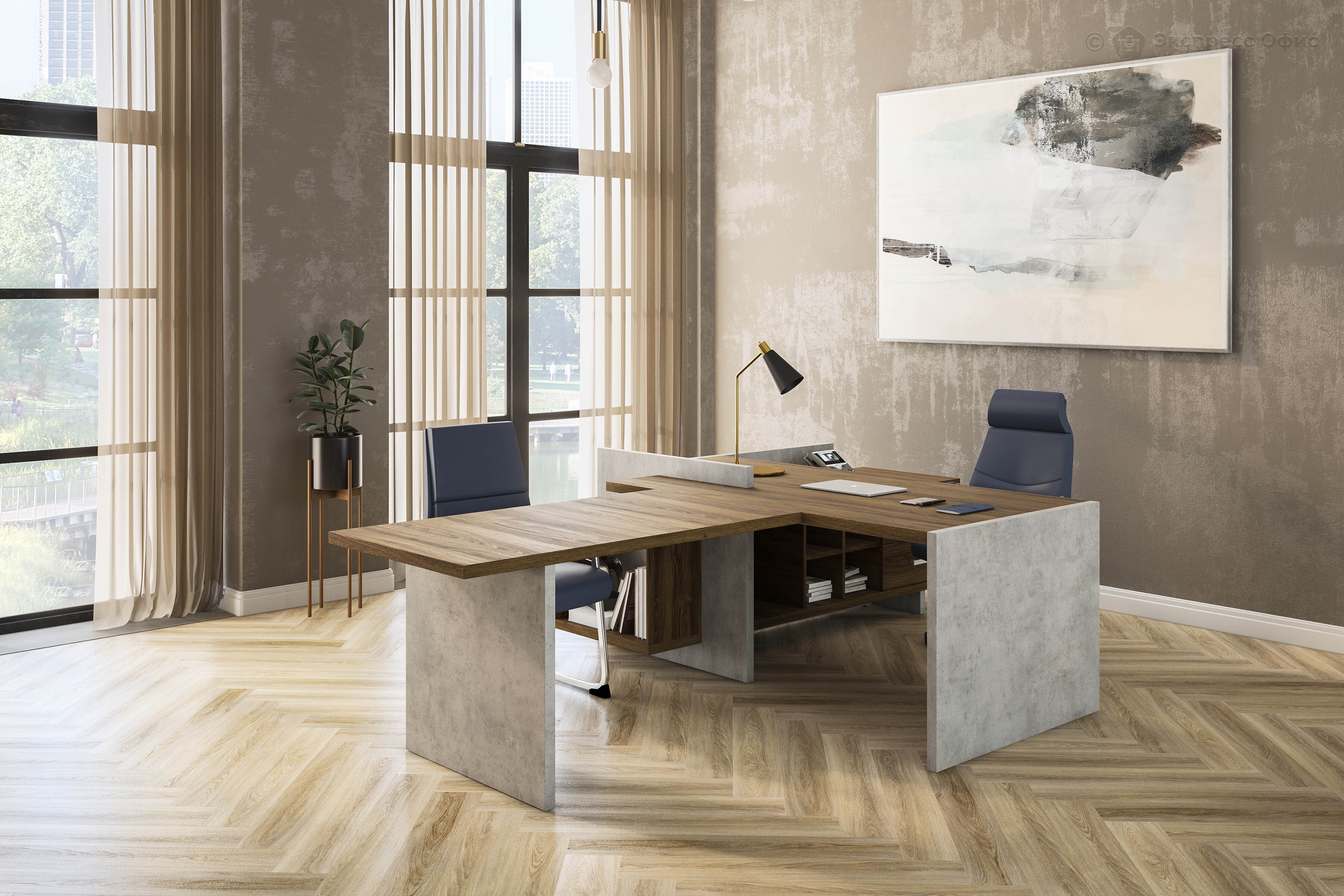 Кабинет руководителя Wood&Stone - фото товара 9 из 14