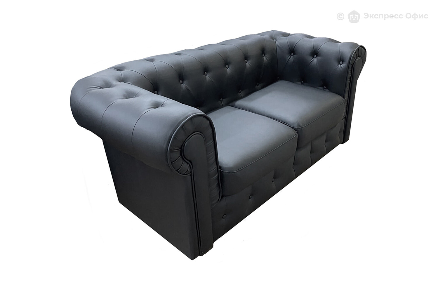 Диван офисный двухместный Ньюфорд new-d2-bl - фото товара 3 из 4