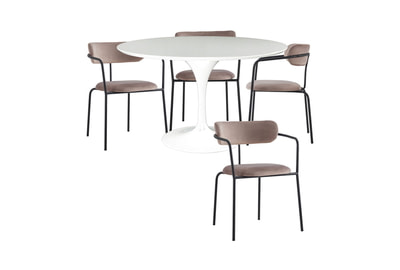 Обеденная группа стол FR 0222 и 4 стула FR 0548 - фото товара 1 из 3