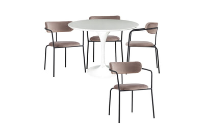 Обеденная группа стол FR 0220 и 4 стула FR 0548 - фото товара 1 из 3