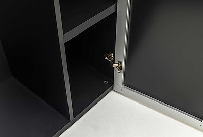 Шкаф для документов + гардероб (4 двери) Gala LIB4/899 + LIBW/899 + LIBSH/899 BLACK GLASS - фото товара 3 из 8