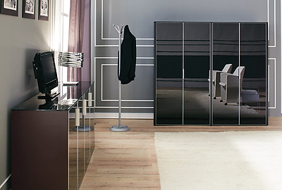 Каркас шкафа высокого (4 двери) Gala LIB4/899 BLACK GLASS - фото товара 5 из 7