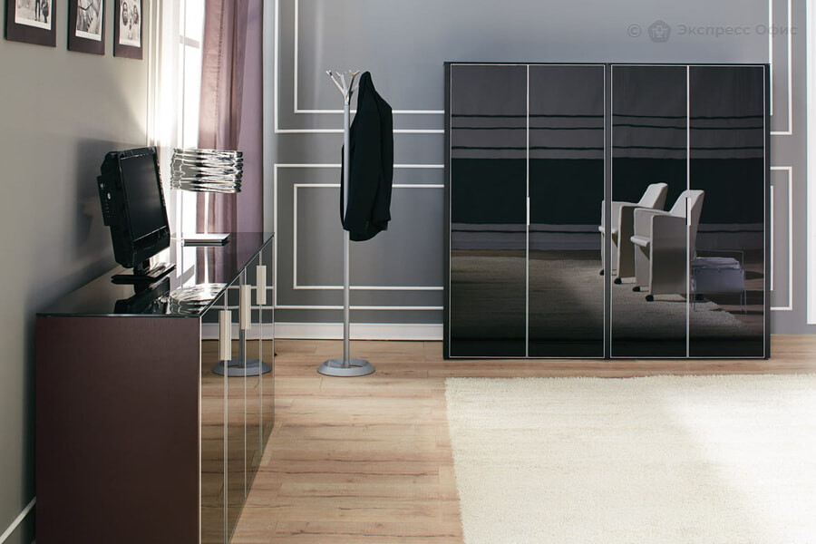 Каркас шкафа высокого (4 двери) Gala LIB4/899 BLACK GLASS - фото товара 5 из 7