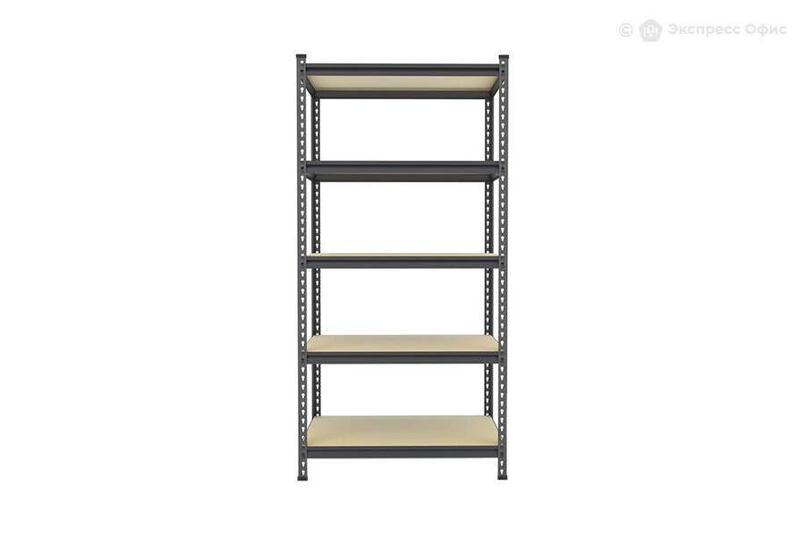  Стеллаж на металлокаркасе Everest Beamy Simple STBDS30/60/180/5 Графит металл/ДСП - фото товара 2 из 3