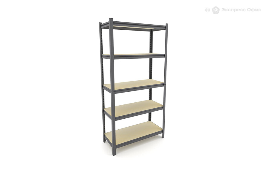  Стеллаж на металлокаркасе Everest Beamy Luxe STBDC40/120/180/5 Графит металл/ДСП - фото товара 1 из 3