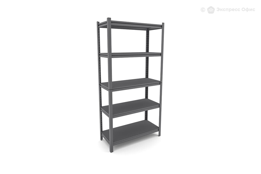  Стеллаж на металлокаркасе Everest Beamy Luxe STBLC60/90/200/5 Графит металл/Графит ЛДСП - фото товара 1 из 3