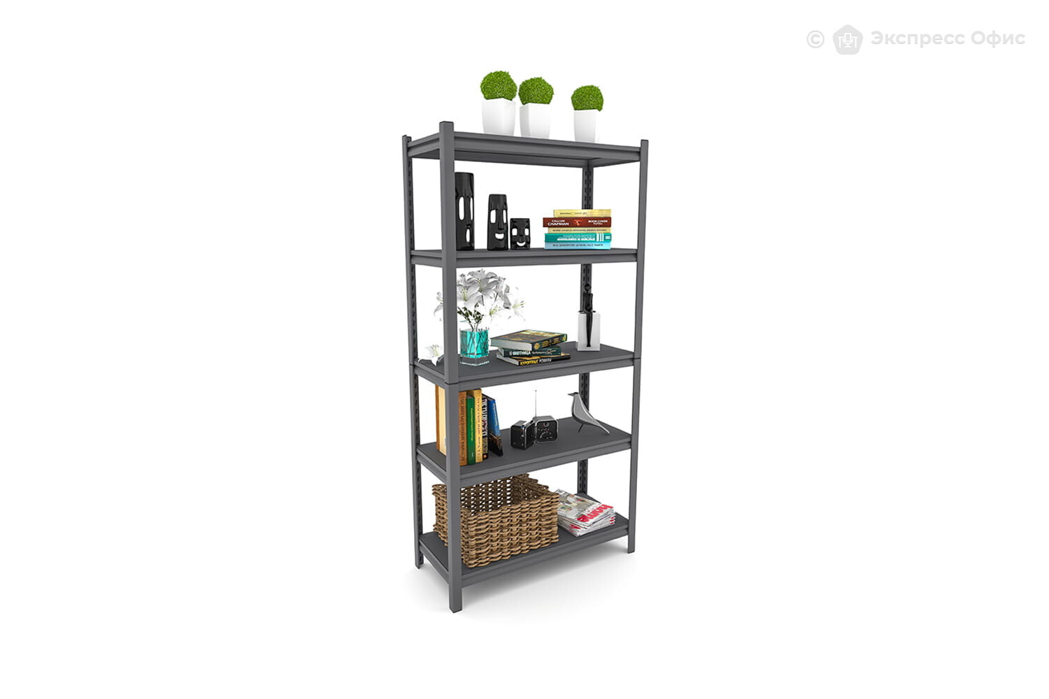 Стеллаж на металлокаркасе Everest Beamy Luxe STBLC50/90/180/5 - фото товара 5 из 9