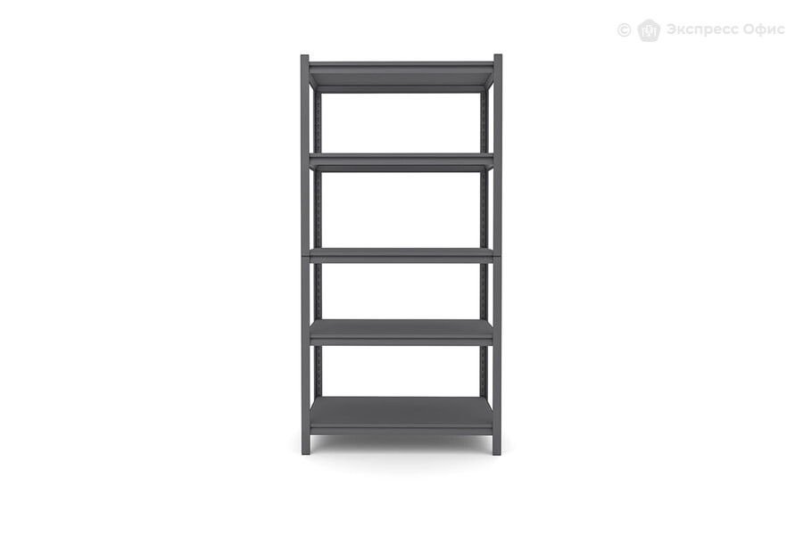  Стеллаж на металлокаркасе Everest Beamy Luxe STBLC40/90/200/5 Графит металл/Графит ЛДСП - фото товара 2 из 3