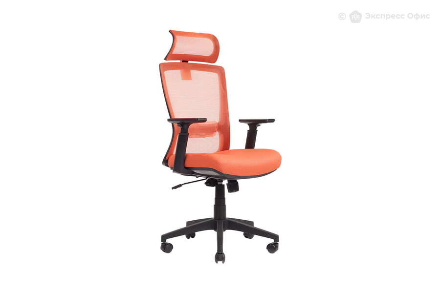  Кресло офисное RV Design Line Сетка оранжевая/Ткань оранжевая - фото товара 1 из 3