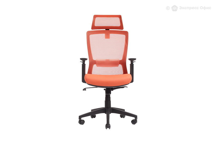  Кресло офисное RV Design Line Сетка оранжевая/Ткань оранжевая - фото товара 2 из 3