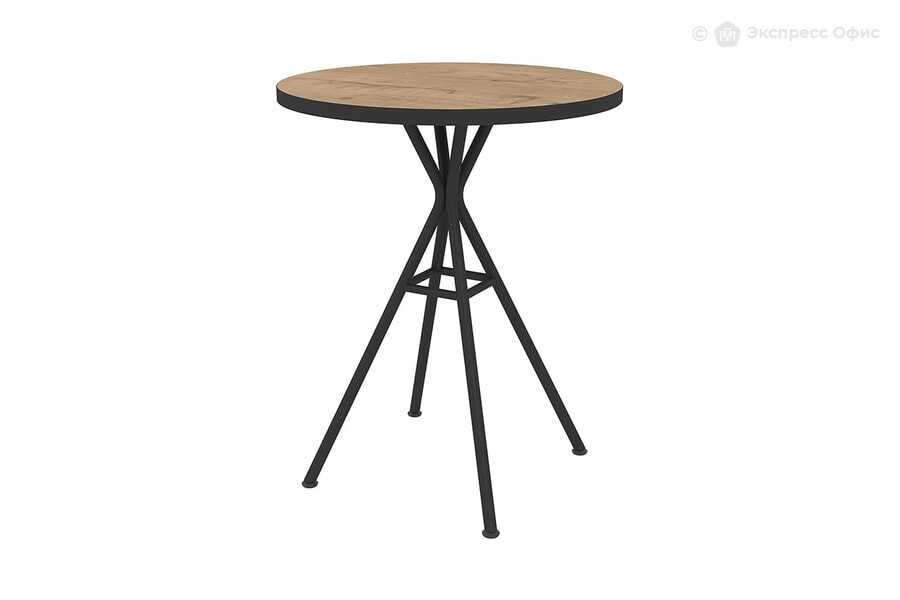  Стол обеденный круглый Verona 21VERONA.006.R Teakwood/Черный металл - фото товара 1 из 1