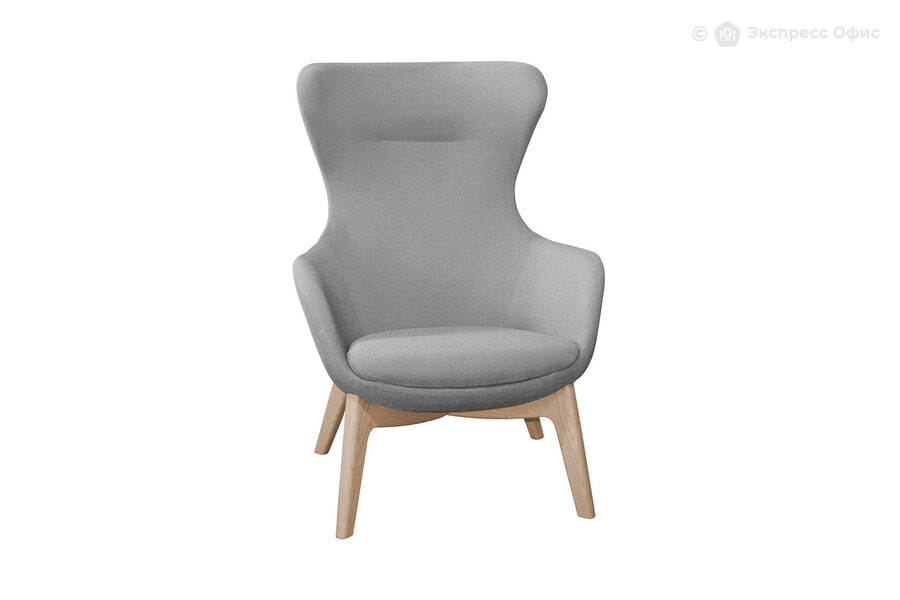  Кресло дизайнерское Elegance Wood Войлок светло-серый/Натуральный ясень - фото товара 2 из 3
