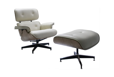 Кресло дизайнерское с оттоманкой Eames Lounge Chair - фото товара 1 из 4
