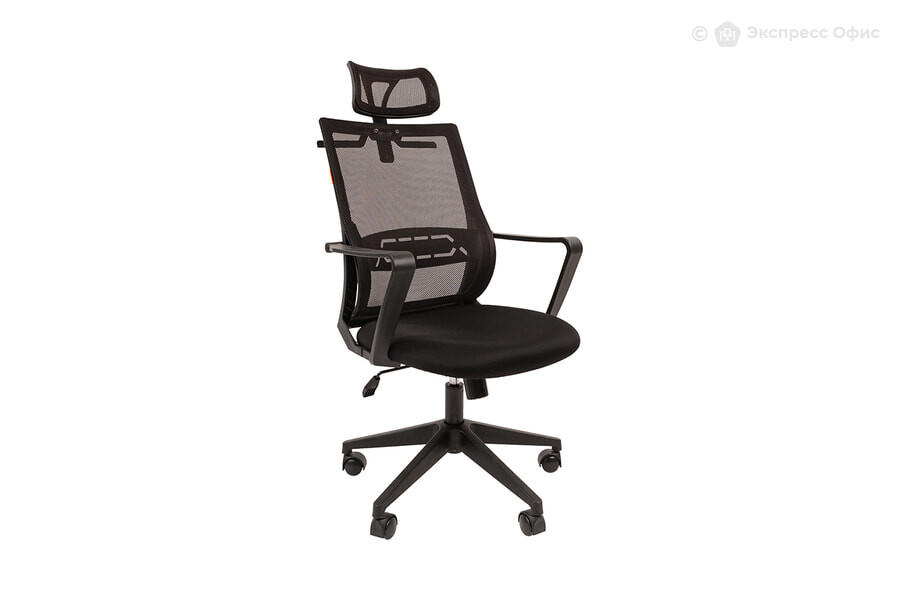  Кресло офисное Chairman 545 Сетка TW-01 (черная)/Ткань TW-11 (черная) - фото товара 1 из 3