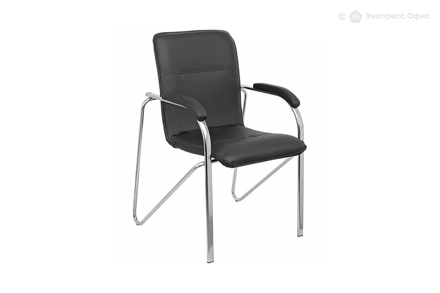  Конференц-кресло Самба КС 1 Экокожа черная/Хром - фото товара 1 из 3