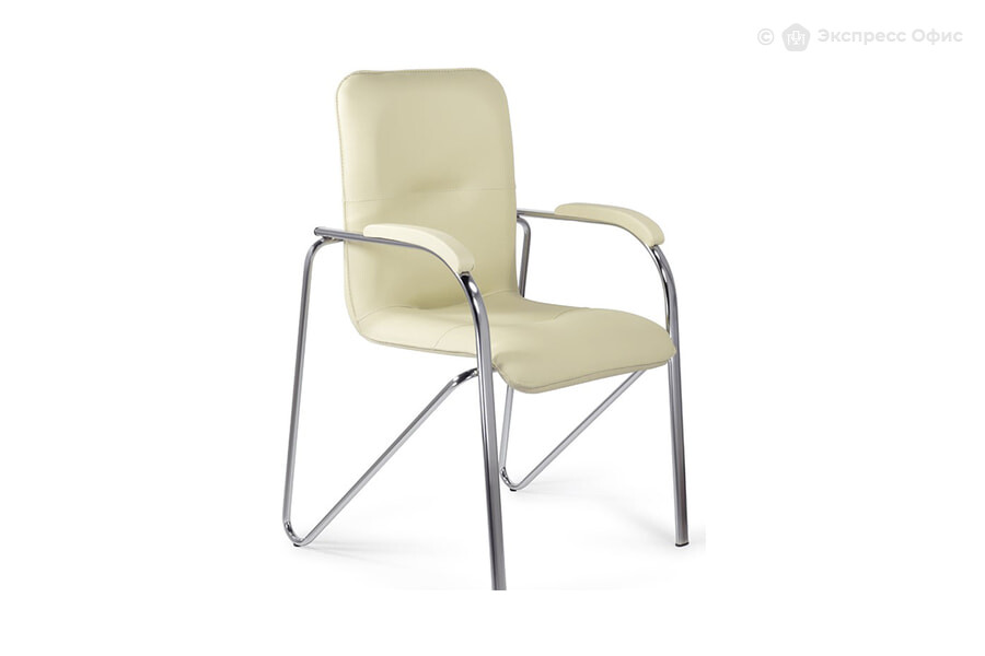  Конференц-кресло Самба КС 1 Экокожа крем/Хром - фото товара 1 из 3