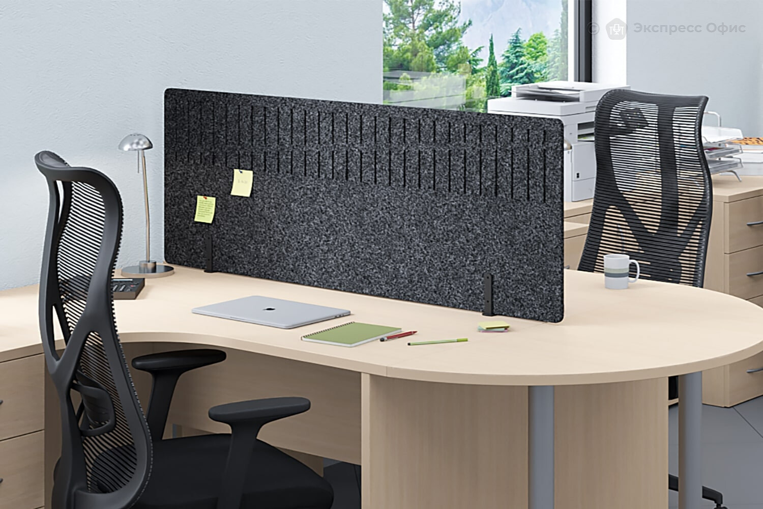  Акустический экран фронтальный Forest Office A103.0604.R.06 ECO Felt Мокрый асфальт - фото товара 2 из 3