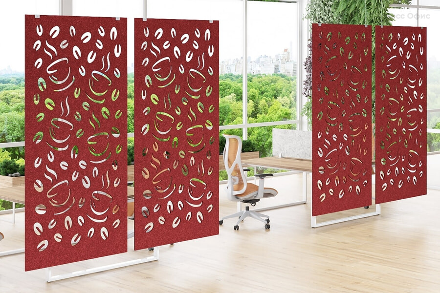 Акустические перегородки Forest Office ECO Felt Малиновый сироп - фото товара 1 из 2