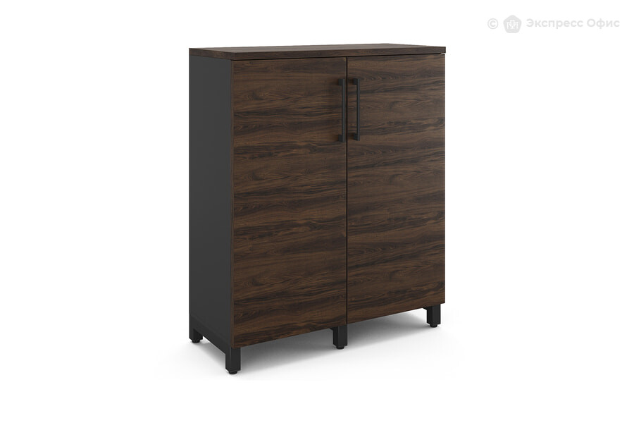  Шкаф для документов Kobor HR/3-90/40/M Дуб Чарльстон/RAL 9005 (черный муар) - фото товара 1 из 3