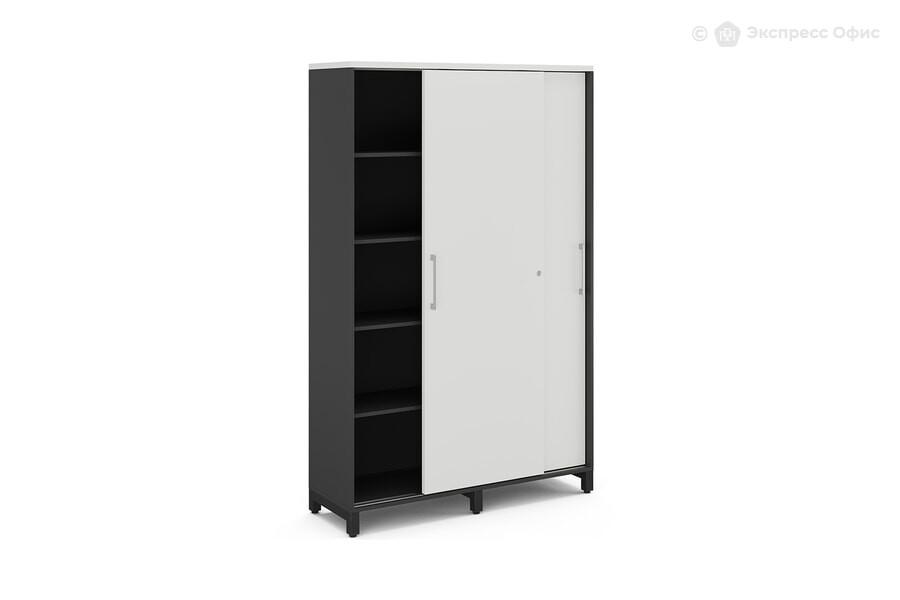  Шкаф-купе Kobor HK/5-120/40/M Белый премиум/RAL 9005 (черный муар) - фото товара 2 из 3