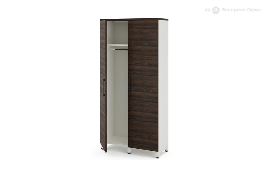  Шкаф для одежды Kobor HRG-90/40/M Дуб Чарльстон/RAL 9016 (белый муар) - фото товара 2 из 3