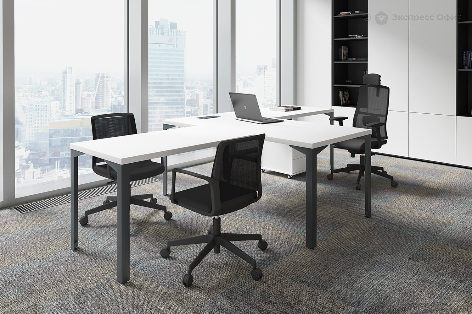 Стол для руководителя Ray EX RY1809BLAN - фото товара 2 из 4
