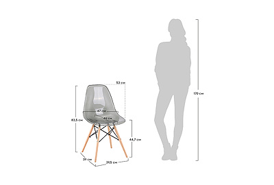Стул для кафе Eames FR 0045 - фото товара 8 из 10