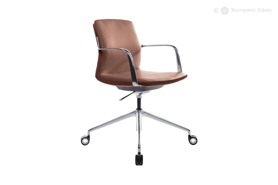  Кресло офисное RV Design Plaza-M FK004-B12 Кожа светло-коричневая (1A MB915) - фото товара 1 из 3