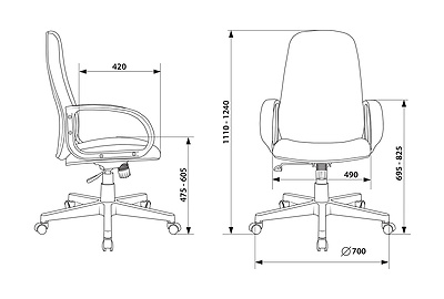 Кресло для руководителя Бюрократ CH-808AXSN/G - фото товара 7 из 9
