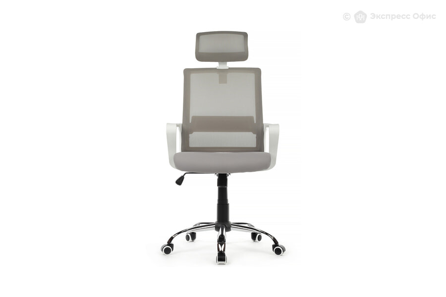  Кресло офисное Mint RCH 1029HW Ткань серая/Сетка серая - фото товара 2 из 3