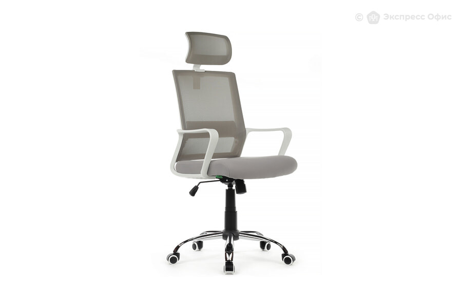  Кресло офисное Mint RCH 1029HW Ткань серая/Сетка серая - фото товара 1 из 3
