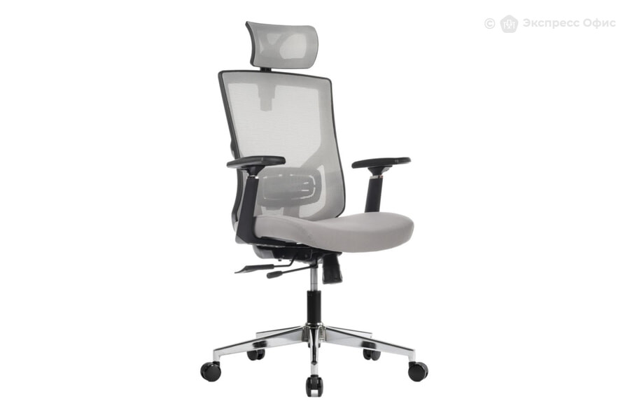  Кресло для руководителя Step RCH A2320 Ткань серая/Сетка серая - фото товара 1 из 3