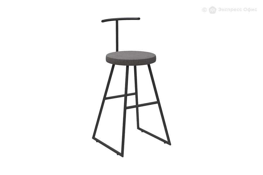  Стул барный Сканди-65 софт AL 307S Рогожка Grey Lunar/Черный металл - фото товара 1 из 3