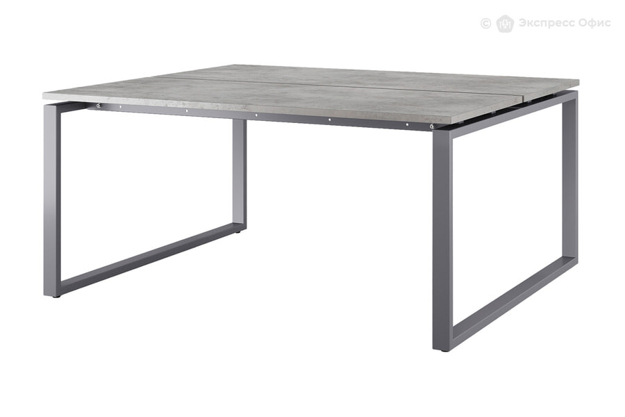  Стол-бенч Kobor O1/2-160/140 Бетон чикаго F186 ST9/Графит муар RAL7024 - фото товара 1 из 3
