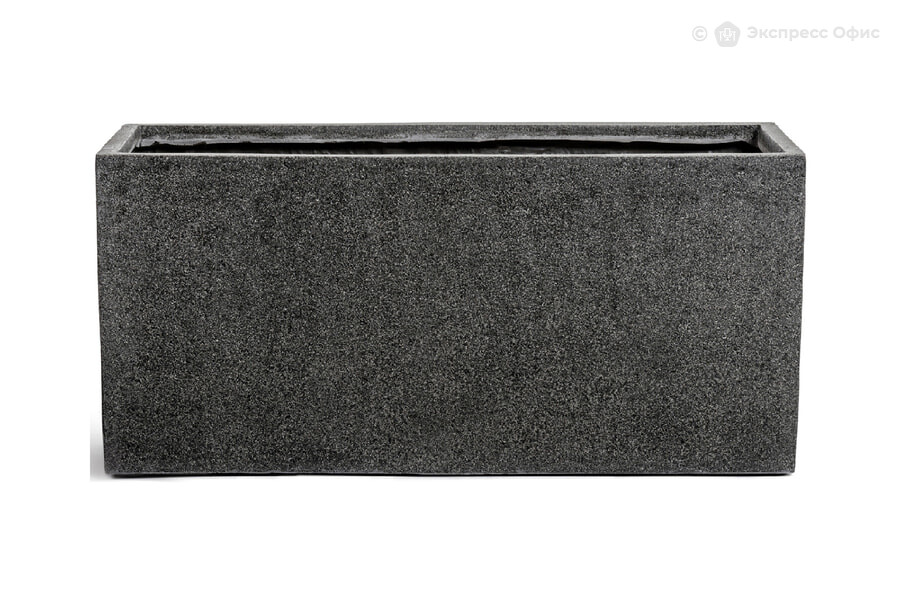  Кашпо низкий прямоугольник 45 см Treez Effectory Stone Тёмно-серый камень - фото товара 2 из 3