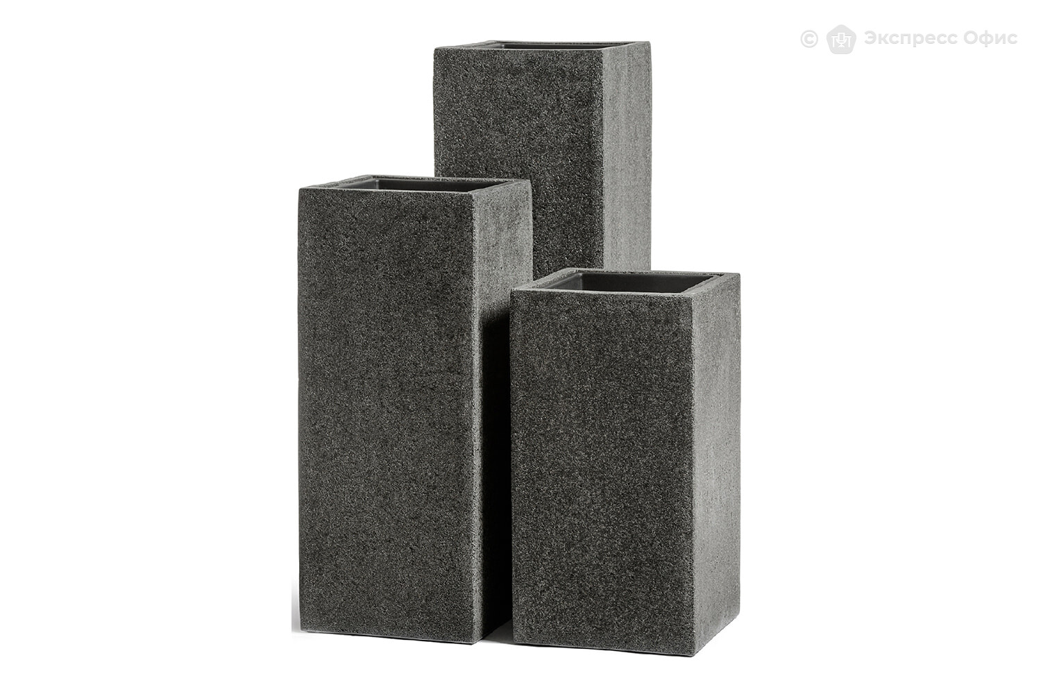 Кашпо высокий куб 75 см Treez Effectory Stone - фото товара 1 из 2